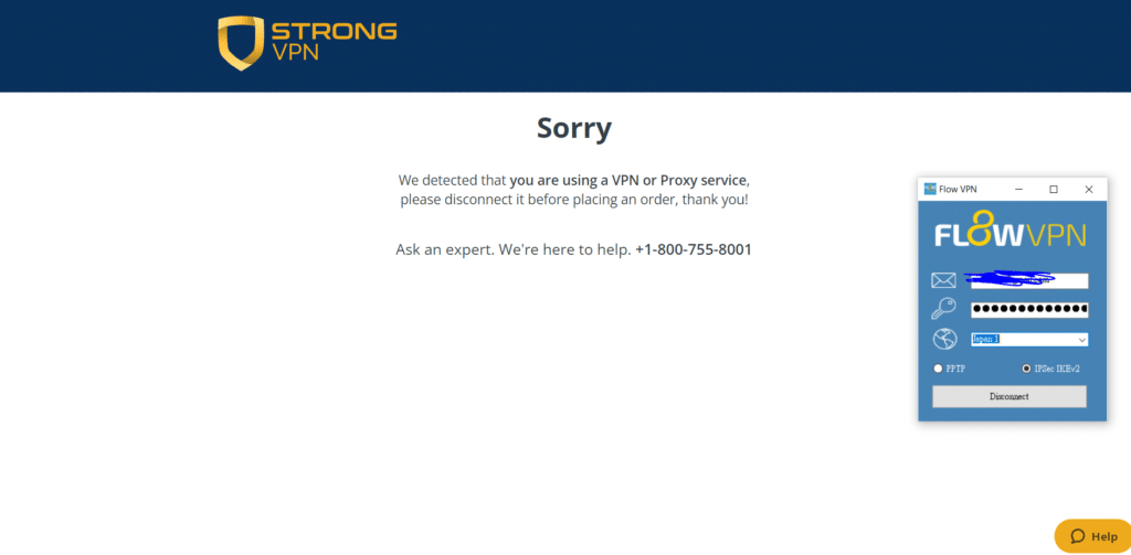 strong can not login